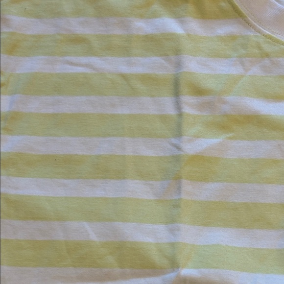 Scotch & Soda Yellow and White Striped Short Sleeve Crop Tennis Girl Tee large - Picture 5 of 7